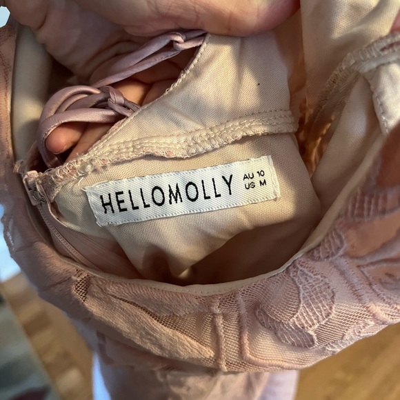 HELLO MOLLY pink lace back dress. Size Medium. AUS size 10. Color pink - Picture 3 of 3